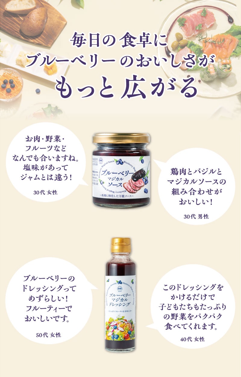 お料理にも使えるブルーベリーマジカルソース